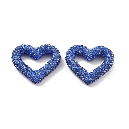 Heart Shape Polymer Clay Rhinestone Beads CLAY-NH0001-09A-07-1