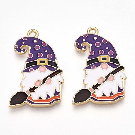 Alloy Enamel Pendants ENAM-T022-01G-1