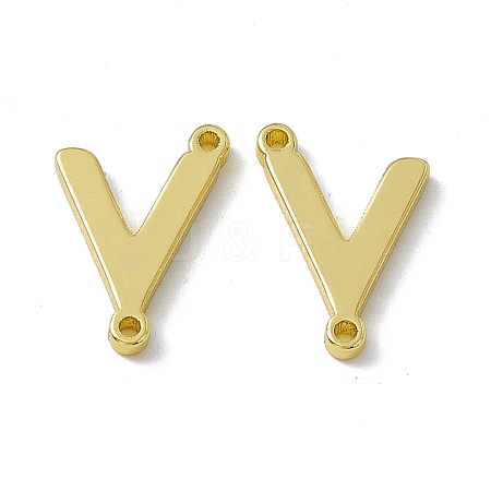 Rack Plating Brass Connector Charms KK-C007-38G-V-1