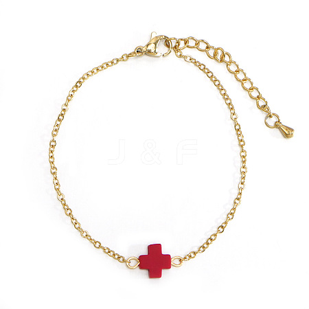 Brass Rolo Chain Link Bracelets RT0481-2-1