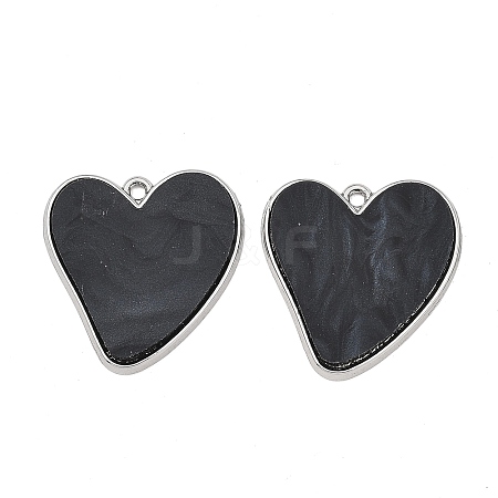 Valentine's Day Alloy with Acrylic Pendants AC-E003-11A-P02-1
