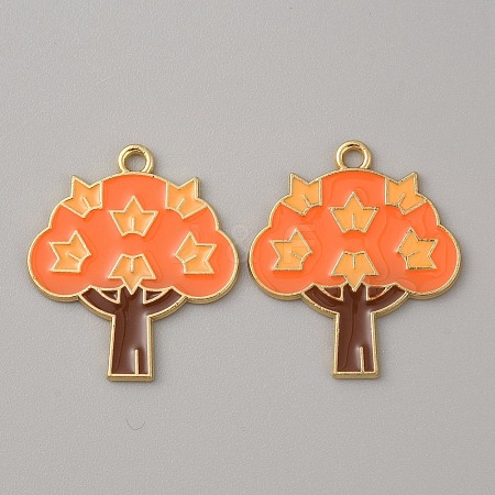 Thanksgiving Day Alloy Enamel Pendants ENAM-CJC0003-59G-1