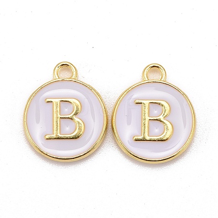 Golden Plated Alloy Charms LS-ENAM-S118-01B-1