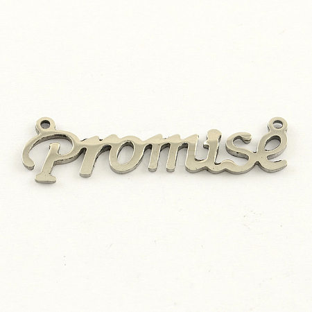 Fashionable Stainless Steel Word Charms STAS-R059-40-1