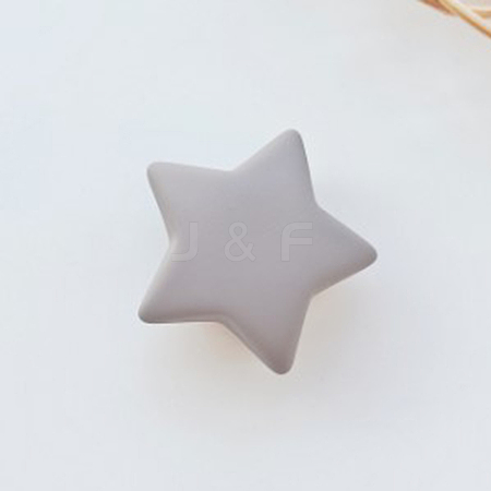 Rubberized Style Opaque Acrylic Beads MACR-WH0007-51A-1