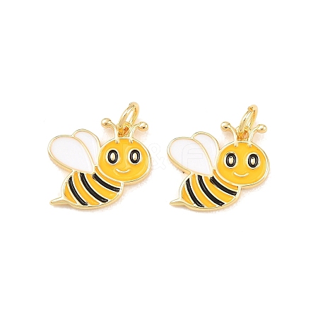 Brass Enamel Pendants KK-B167-08G-1