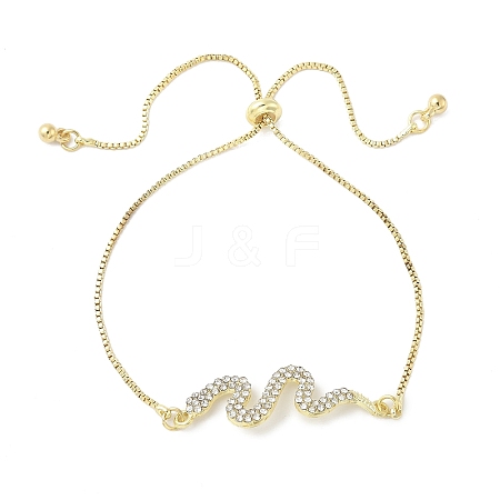 Aloy Rhinestone Slider Bracelets LS-BJEW-H206-02G-1