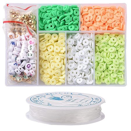 DIY Saint Patrick's Day Polymer Clay Beads Bracelet Making kit DIY-TZ0001-09-1