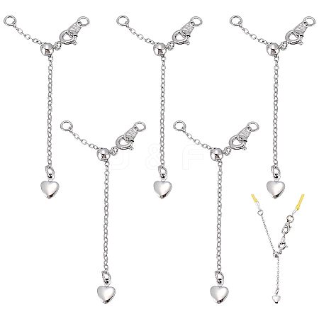 5Pcs Brass End Chains FIND-PH0028-50P-1