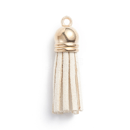 Faux Suede Cord Tassels Pendant Decorations HJEW-WH0006-18N-1