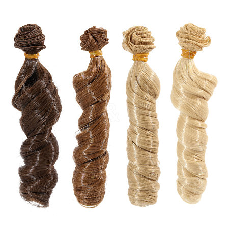 4Pcs 4 Colors PP Hair Doll Wig Hair DIY-GL0005-56B-1