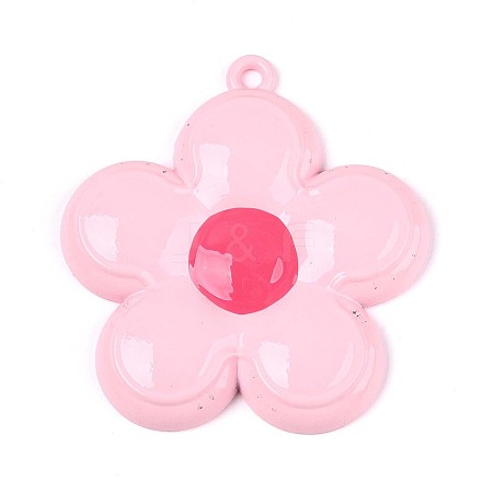 Spray Painted Alloy and Enamel Big Pendants PALLOY-T092-80F-1