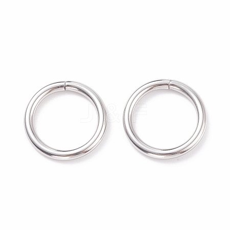 Non-Tarnish 304 Stainless Steel Closed Jump Rings X-STAS-F174-16P-1