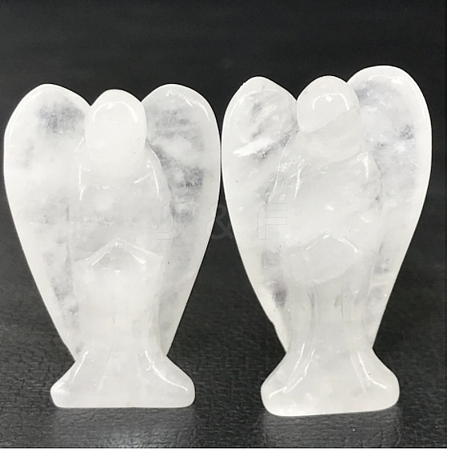 Natural Quartz Crystal Carved Healing Angel Figurines PW-WG73241-10-1