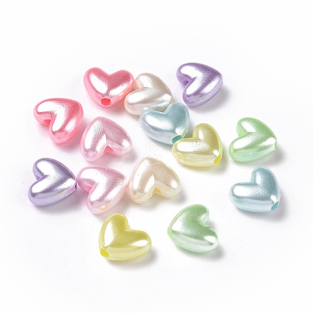 Imitation Pearl Acrylic Beads X-OACR-E013-18-1