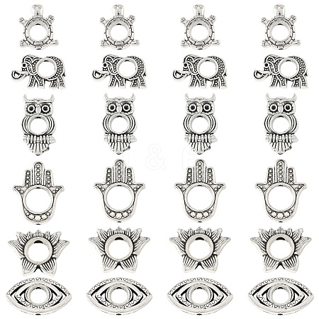 30Pcs 6 Styles Alloy Spacer Beads FIND-YW0007-82-1