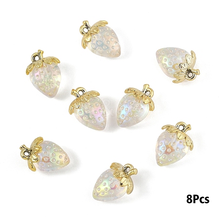 Transparent Acrylic with Alloy Pendants TACR-YW0003-14E-1