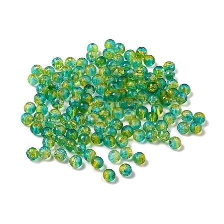Baking Painted Transparent Crackle Glass Bead Strands CCG-XCP0001-04A-02-1