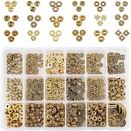 Tibetan Style Alloy Spacer Beads TIBEB-PH0004-21AG-1