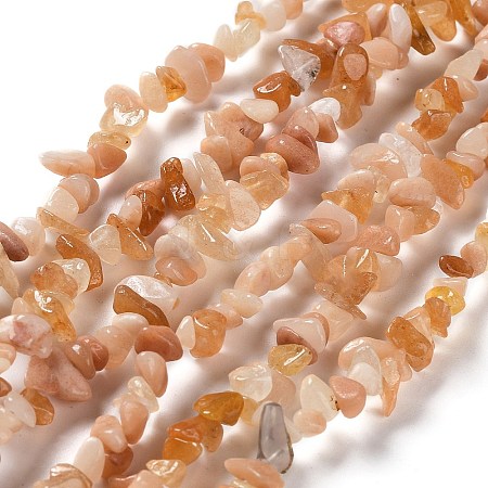 Natural Pink Aventurine Beads Strands X-G-E607-A13-1