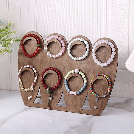 2-Tier 8-Slot Wood Jewelry Display Stands ODIS-A014-01B-1