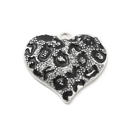 Brass Micro Pave Clear Cubic Zirconia Pendants KK-L228-43A-P-1