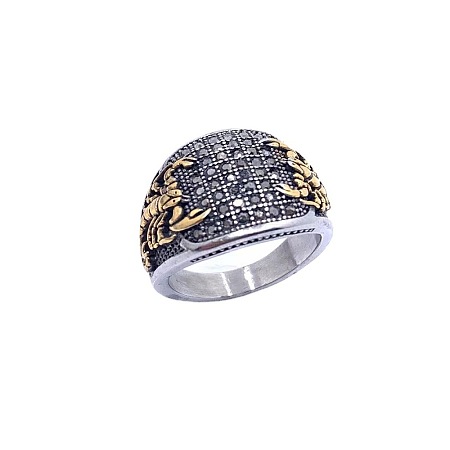 Scorpion Pattern 304 Stainless Steel Micro Pave Cubic Zirconia Finger Rings for Men FS-WG5AE2F-08-1