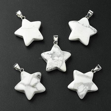 Natural Howlite Pendants GG-K002-10X-1