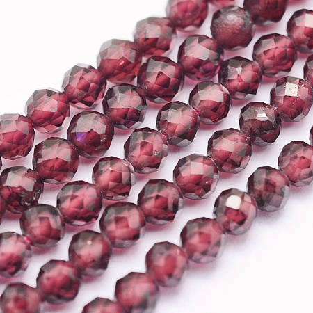 Natural Garnet Beads Strands G-O166-13C-3mm-1