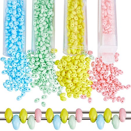 CREATCABIN 582Pcs 3 Colors 2-Hole Seed Beads SEED-CN0001-19A-1