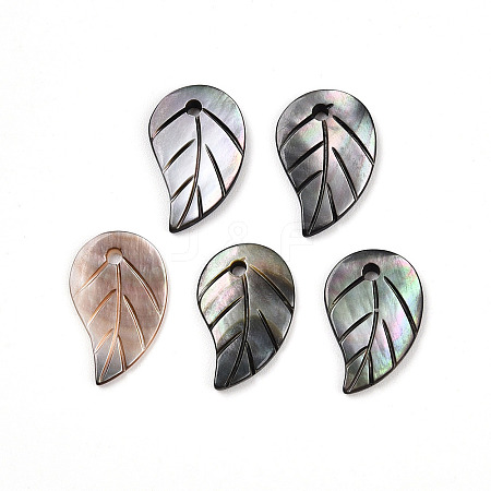 Natural Black Lip Shell Carved Pendants SHEL-N036-20-1