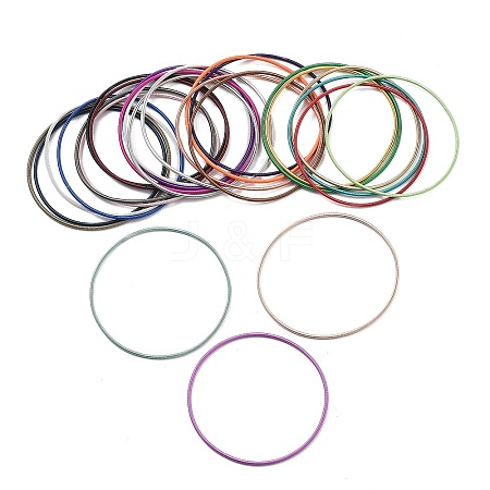 Iron Spring Chains Stretch Bracelets BJEW-M057-01-1