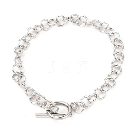Unisex 304 Stainless Steel Rolo Chains Bracelets BJEW-H541-05A-P-1