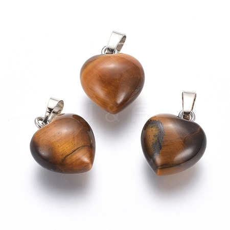 Natural Tiger Eye Pendants G-J386-H08-1