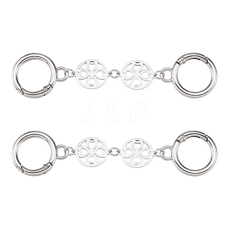 2Pcs 304 Stainless Steel Bag Extension Chains AJEW-TAC00013-1