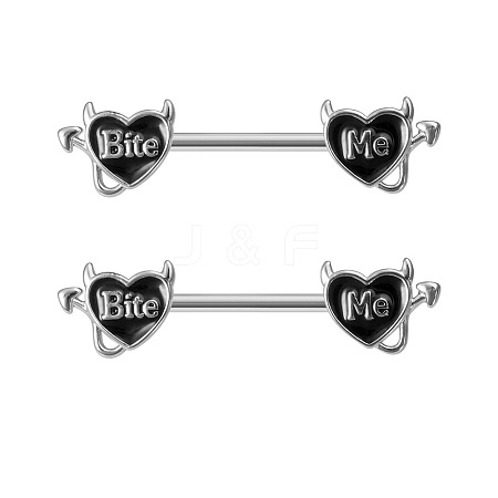 Halloween 304 Stainless Steel Enamel Nipple Rings WGA0ED7-05-1