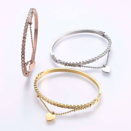 304 Stainless Steel Bangles BJEW-P223-09-1