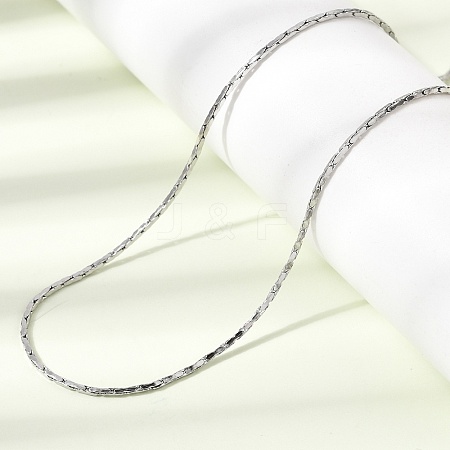 1.3MM 304 Stainless Steel Boston Link Chains Necklaces for Women Men NJEW-Z115-12P-02-1