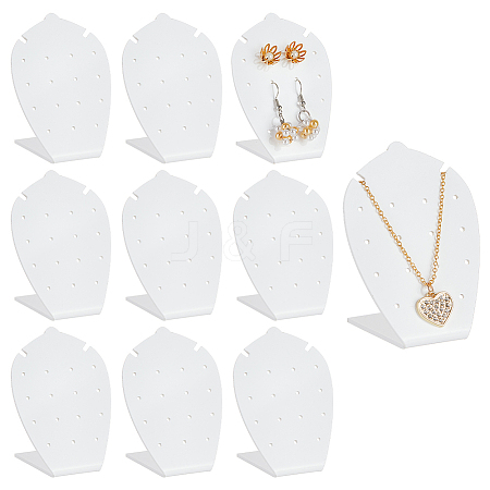 10Pcs Acrylic Slant Back Earring Stands Displays EDIS-PH0001-79-1