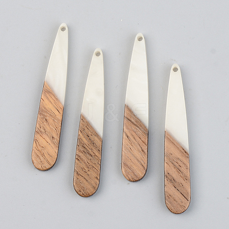 Opaque Resin & Walnut Wood Pendants LS-RESI-S389-039A-C04-1