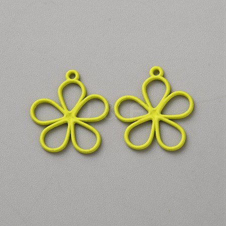 Hollow Out Spray Painted Alloy Pendants LS-FIND-WH20008-19A-1