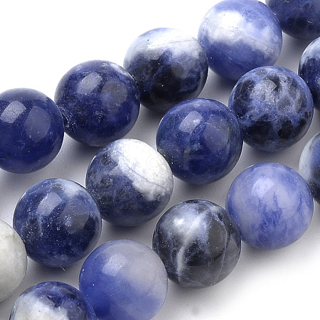 Natural South Africa Sodalite Beads Strands G-S259-35-6mm-1