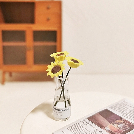 Sunflower Vase Resin & Glass Display Model PW-WGCDFEA-07-1