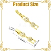 6Pcs 2 Colors Brass & Rhinestone Fold Over Clasps FIND-CJ0005-97-2