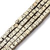 Electroplated Natural Lava Rock Beads Strands G-A256-B01-02C-1