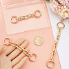 3Pcs 3 Styles Alloy Rectangle Link Bag Extender Chains PURS-BBC0001-06-3