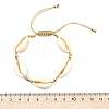 3Pcs 3 Styles Natural Mixed Cowrie Shell Beads Adjustable Bracelets BJEW-JB13915-4