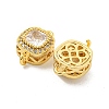 Brass Pave Cubic Zirconia Connector Charms KK-B096-05G-03-2