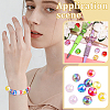 30Pcs UV Plating Opaque Acrylic Beads OACR-PH0004-83-5