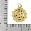 Brass Micro Pave Cubic Zirconia Pendants KK-B114-18G-3